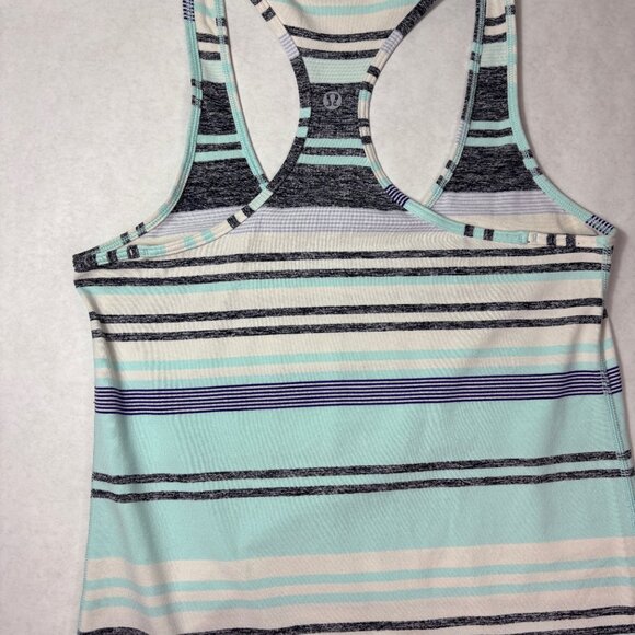 Lululemon Cool Racerback Striped Tank Top in Static Wave Print - Picture 6 of 9